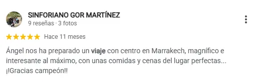 Opinión real de un cliente en Google sobre nuestros servicios.
